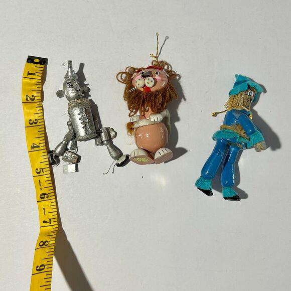 VTG Kurt Adler, Wooden Wizard of Oz 3pc Christmas Ornament Set, Holiday Decor - Picture 2 of 6